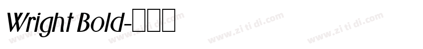 Wright Bold字体转换